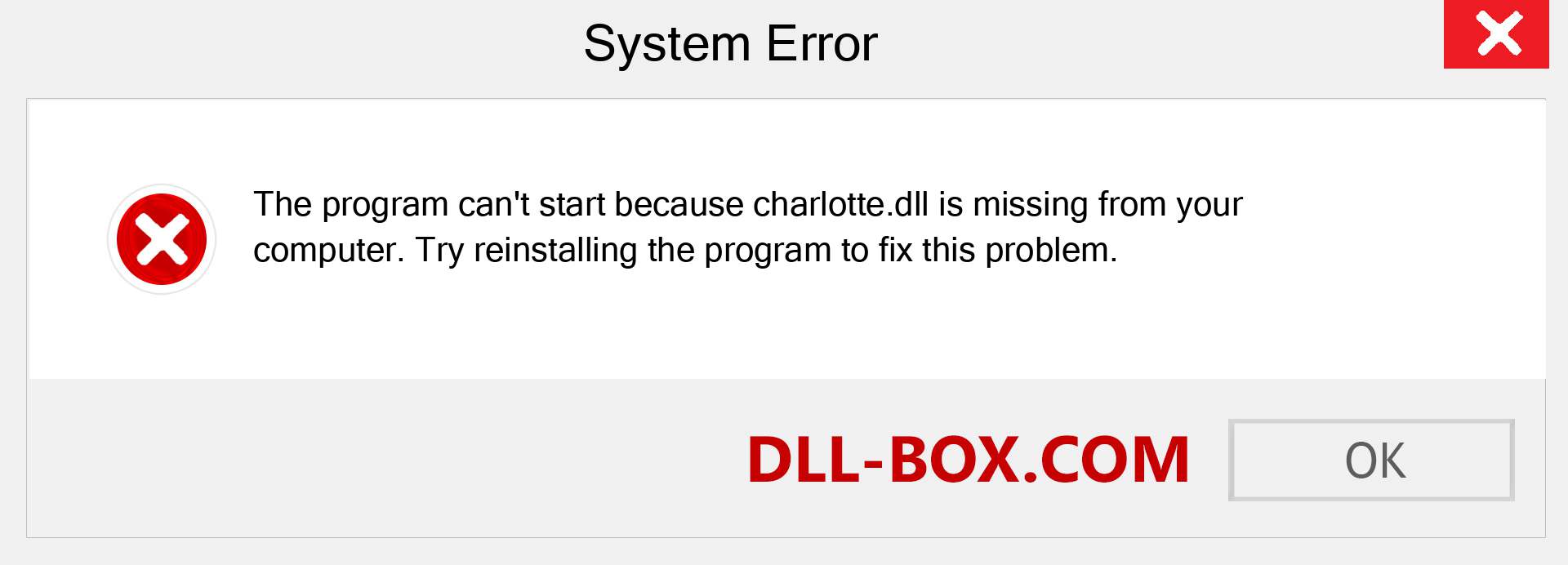  charlotte.dll file is missing?. Download for Windows 7, 8, 10 - Fix  charlotte dll Missing Error on Windows, photos, images